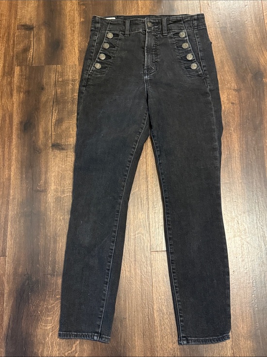 GAP Denim - GAP Black High-Rise Button-Front Women's True Skinny Jeans Size 2/26